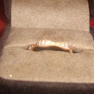 Marinelli 18k rose gold diamond eternity ring size 6.25+